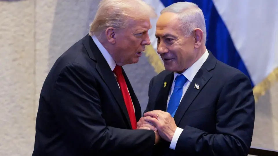 El presidente de EU, Donald Trump y el primer ministro de Israel, Benjamin Netanyahu. / AP