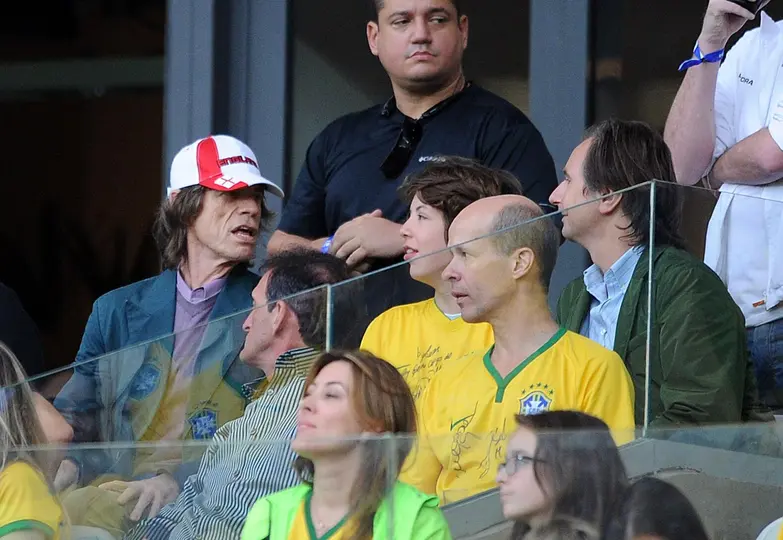 Mick Jagger apoyando a Brasil | @FOXDeportes
