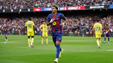Lamine Yamal marca hat trick ante Villarreal | AP