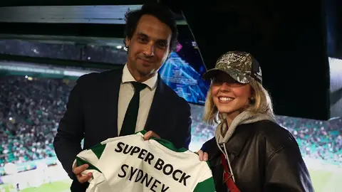 Sydney Sweeney en el partido del Sporting | @SportingCP