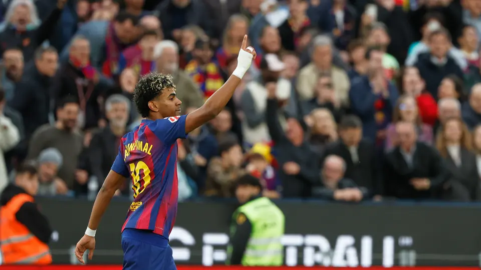 Lamine Yamal, jugador del Barcelona, ante Villarreal | AP