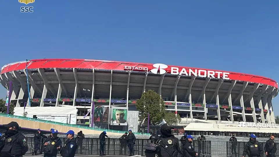 El operativo busca garantizar un ambiente seguro durante el partido entre México y Portugal en CDMX. / SSC