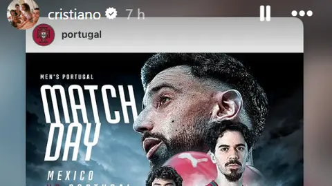 Ronaldo manda apoyo en sus redes a su selección l INSTA: @cristiano