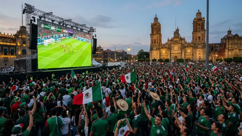 Clara Brugada anunció un "festival futbolero" en el Zócalo de la CDMX. / RS