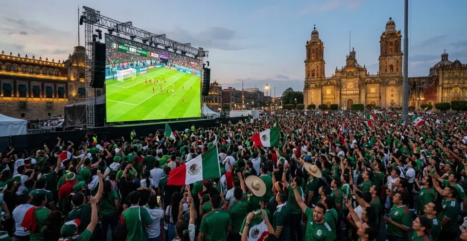 Clara Brugada anunció un "festival futbolero" en el Zócalo de la CDMX. / RS