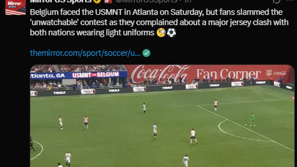 Críticas en redes sociales debido a la similitud de camisetas entre Estados Unidos y Bélgica l CAPTURA