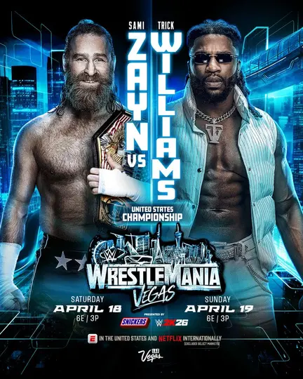 Sami Zayn vs. Trick Williams en WrestleMania 42 | wwe