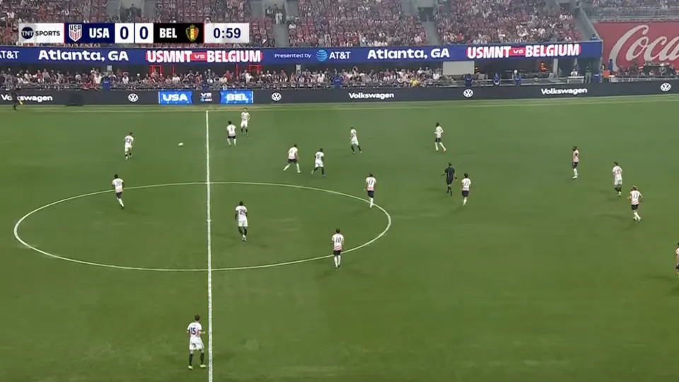 Confusión sobre la cancha por similitud de camisetas entre EUA y Bélgica l CAPTURA