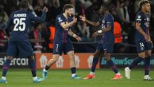Khvicha Kvaratskhelia en celebración en el partido de PSG contra Bayern Munich en Champions League | AP