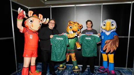 Pedro Pascal convivió con las mascotas del Mundial 2026