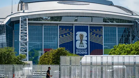 Estadio Dallas con publicaidad del torneo de la FIFA | AP