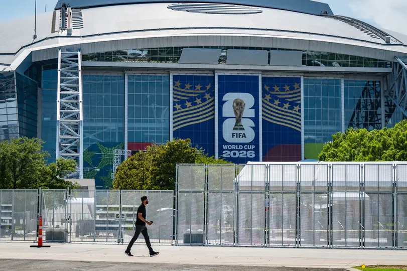 Estadio Dallas con publicaidad del torneo de la FIFA | AP