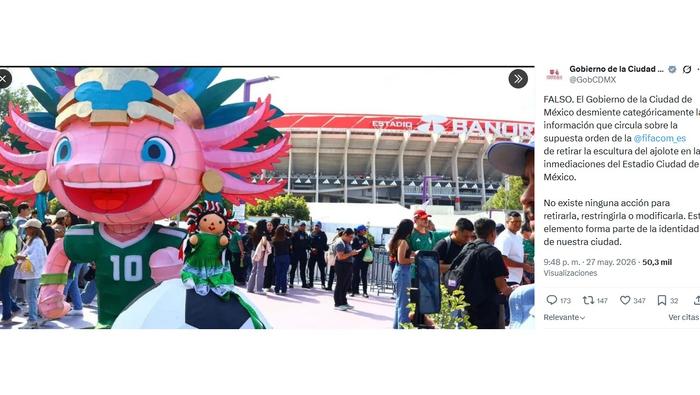 El gobierno aclaró la situación del ajolote en el estadio Banorte | CAPTURA