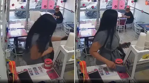 "Lady Calculadora": mujer roba una calculadora en nevería de Tamaulipas y se vuelve viral