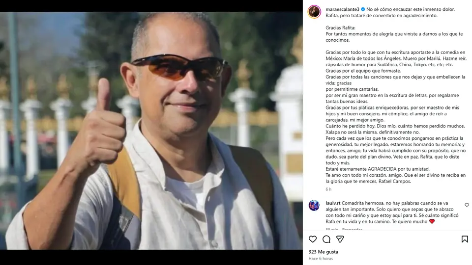 La actriz y comediante lamentó la pérdida de uno de sus colaboradores más cercanos en televisión. / @maraescalante3