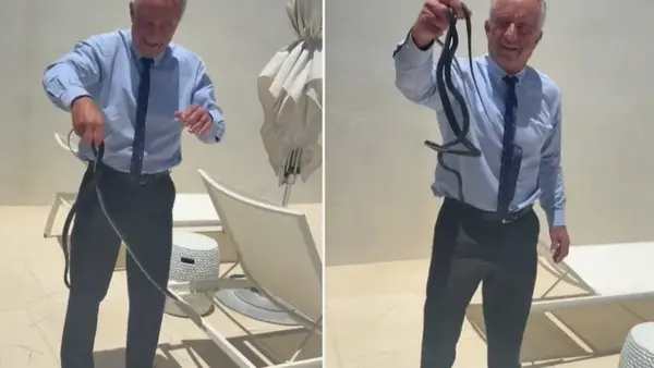 Robert F. Kennedy Jr. atrapa serpientes con las manos y se vuelve viral /  VIDEO