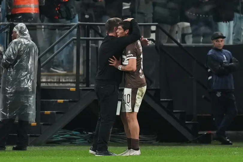 Franco Zapiola tras la victoria de Platense | AP
