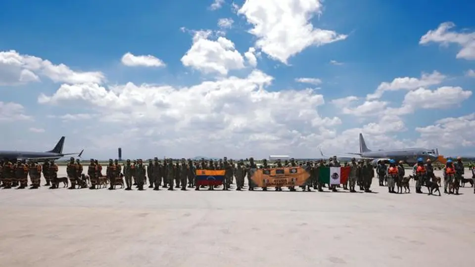 México envió 261 elementos del Ejército, Fuerza Aérea y Guardia Nacional para apoyar las labores de rescate y ayuda humanitaria en Venezuela./ Gobierno de México