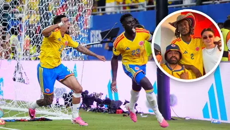 ¡Ni Peso Pluma quiso perderse el Colombia vs Portugal! El cantante estuvo acompañado por Jimmy Butler