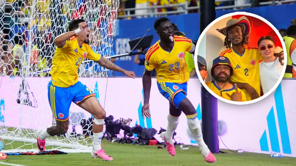 ¡Ni Peso Pluma quiso perderse el Colombia vs Portugal! El cantante estuvo acompañado por Jimmy Butler