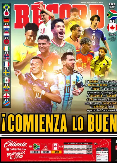 Portada RÉCORD 28 junio 2026