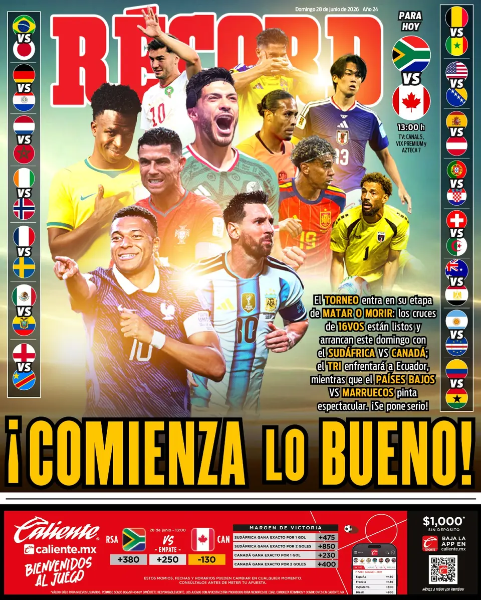 Portada RÉCORD 28 junio 2026