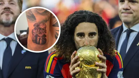 ¡Hombre de palabra! Cucurella presume tatuaje con el rostro de Luis de la Fuente