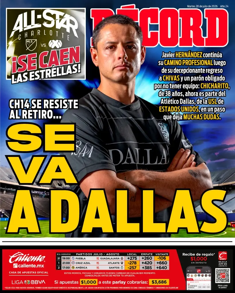 Portada RÉCORD 28 de julio de 2026