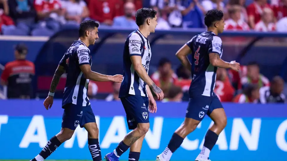 Jugadores de Rayados de Monterrey en celebración | MEXSPORT