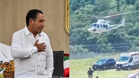 VIDEO: Gobernador de Chiapas sufre percance en helicóptero; ¿Cuál es su estado de salud?