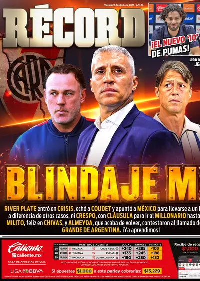 Portada RÉCORD 28 de Agosto de 2026