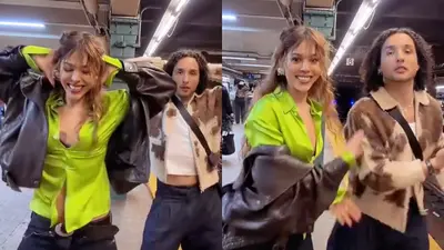 ¿Nadie reconoció a Danna? La cantante fue captada grabando TikToks en el metro de Nueva York