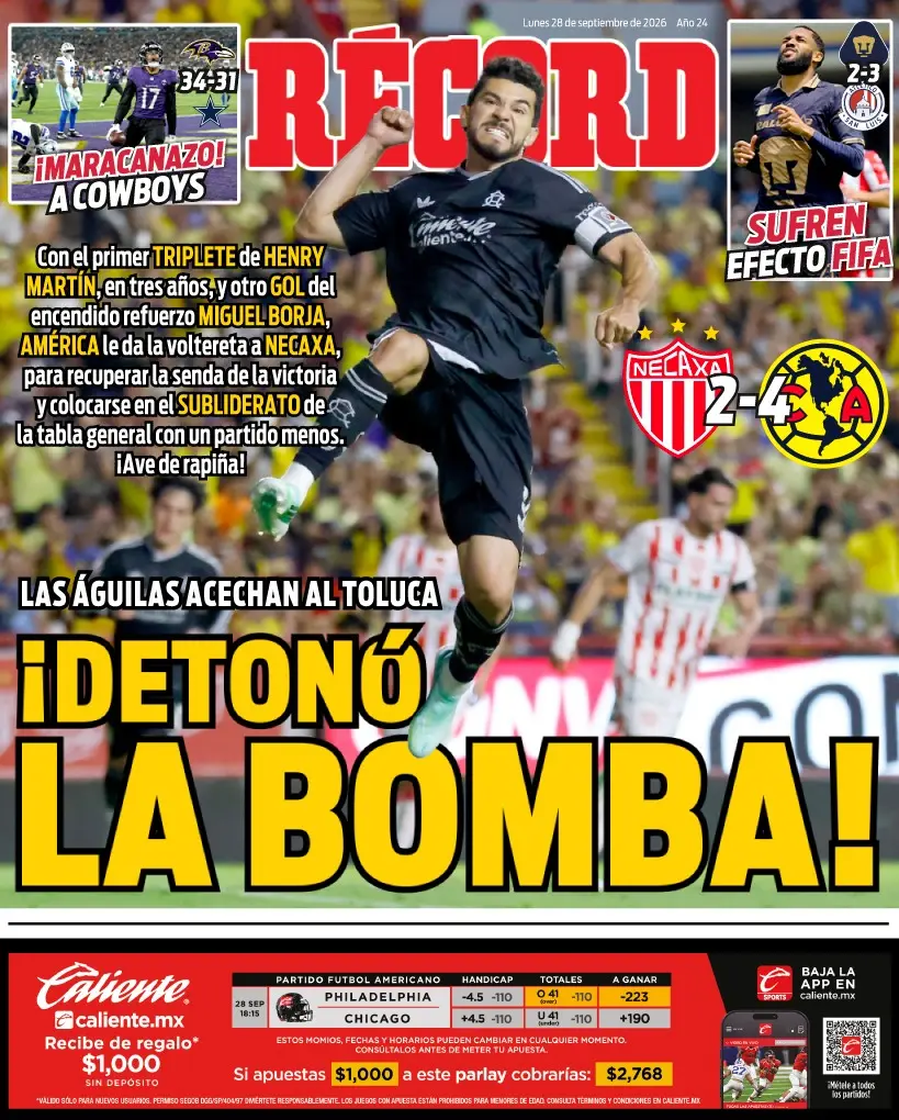 Portada RÉCORD 28 de septiembre de 2026