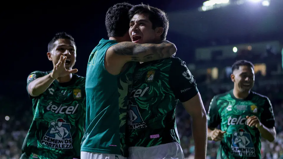José Alvarado, jugador de León, en festejo de gol ante Juárez | MEXSPORT