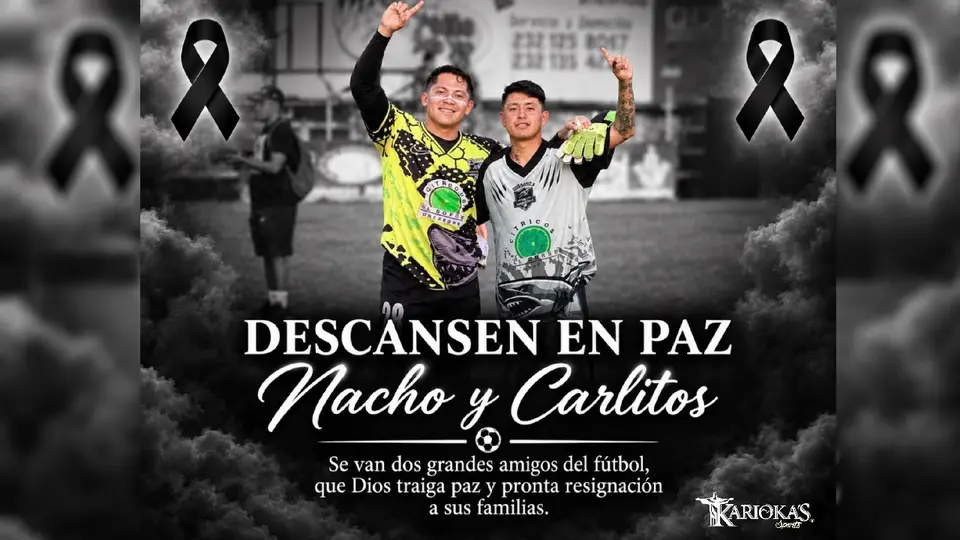 Ignacio Porte y Carlos Ramírez, futbolistas amateur, fallecidos en una accidente | X @elineanoticias