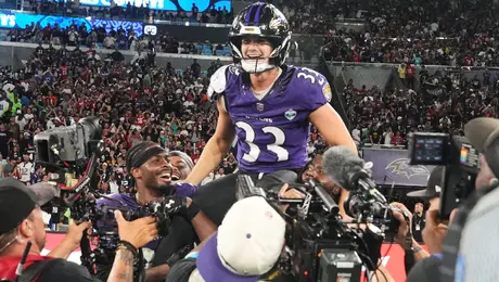 ¡A lo Cristiano Ronaldo! Ravens festejan como el Bicho tras dramática victoria ante Cowboys
