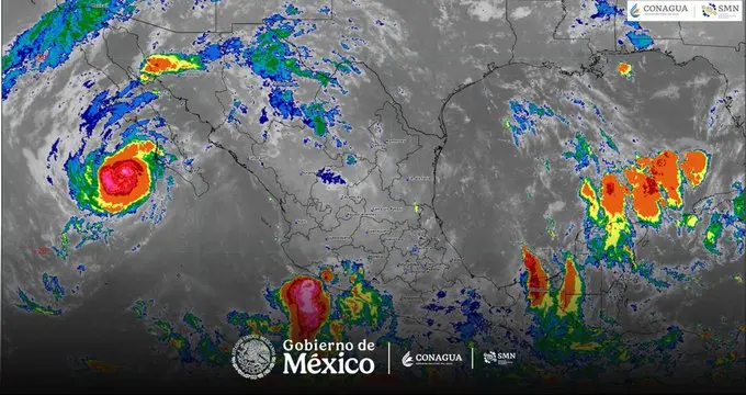 Protección Civil pidió a la población evitar salir y atender las indicaciones oficiales./ CONAGUA
