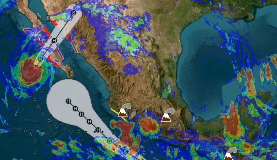 Fuertes lluvias y vientos se espera que azoten en la región / @Conagua_clima
