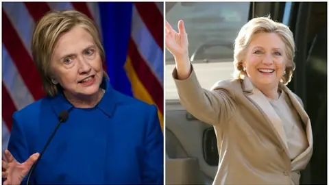 Hillary luce drástico cambio de imagen tras elecciones