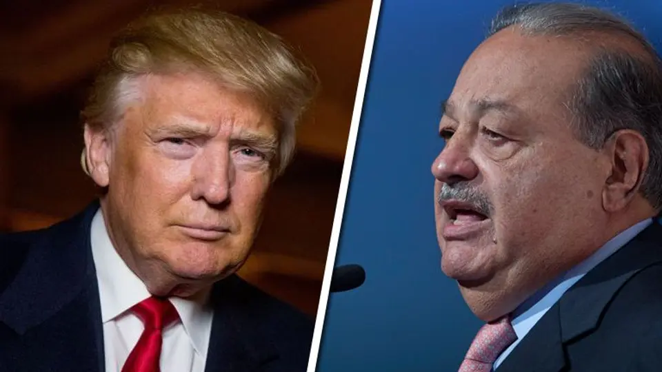 Donald Trump cena con Carlos Slim en Florida