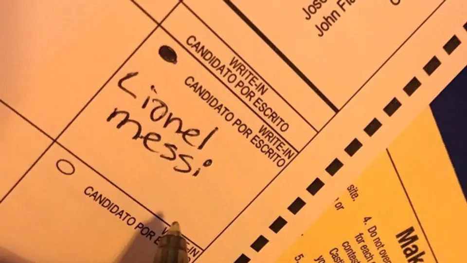 Messi recibió voto en elecciones presidenciales de EU