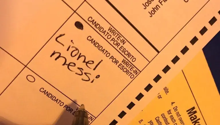 Messi recibió voto en elecciones presidenciales de EU
