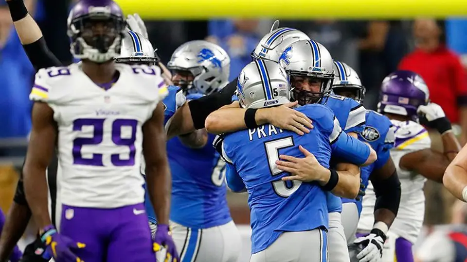 Lions se roba cima de NFC Norte a costa de Vikings