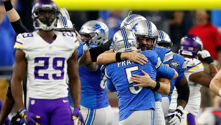 Lions se roba cima de NFC Norte a costa de Vikings