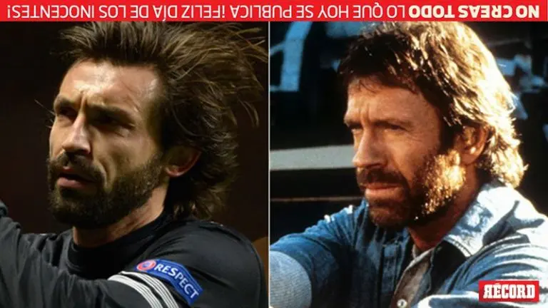 Pirlo deja el futbol y será doble de Chuck Norris
