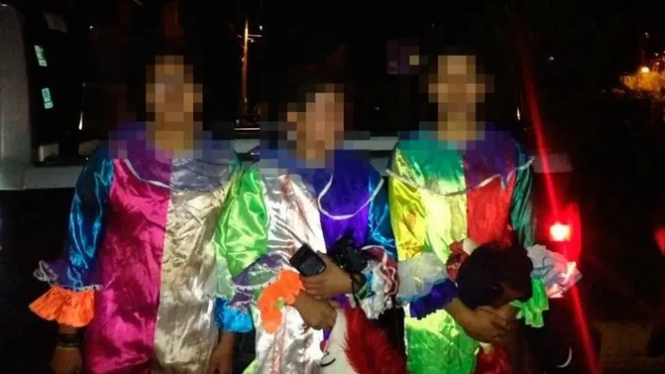 Arrestan en Mexicali a payasos tenebrosos