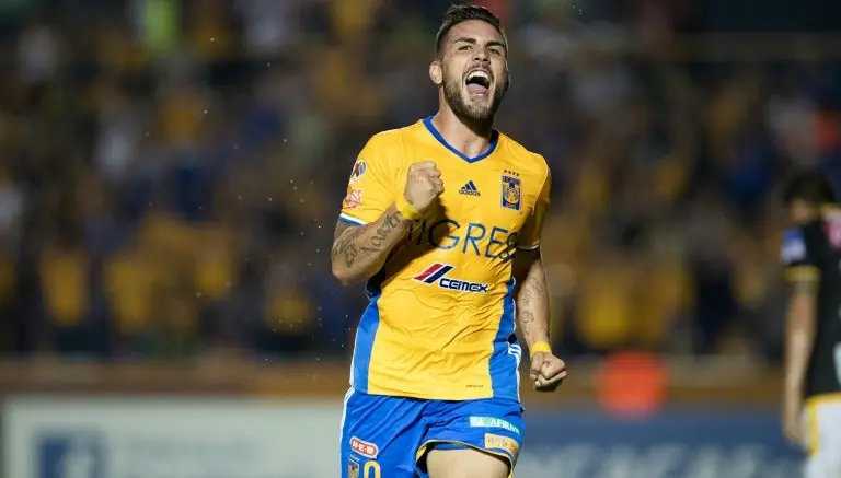 Andy Delort festeja su gol con Tigres | MEXSPORT