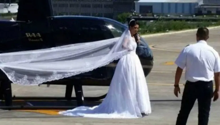 Novia muere tras caer helicóptero que la llevaba a su boda