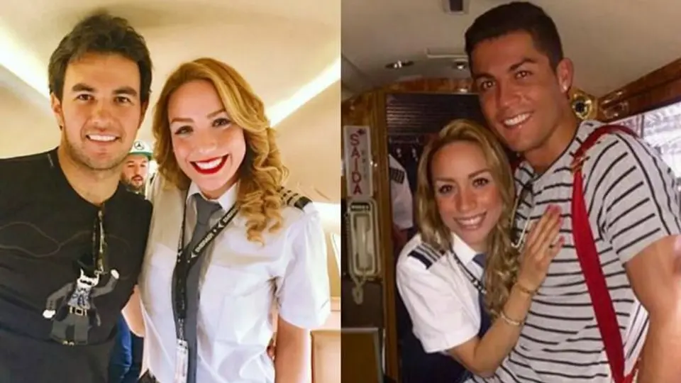 Checo Pérez y CR7 'comparten' a bella piloto mexicana