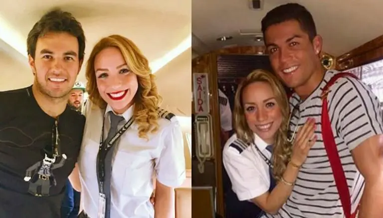 Checo Pérez y CR7 'comparten' a bella piloto mexicana
